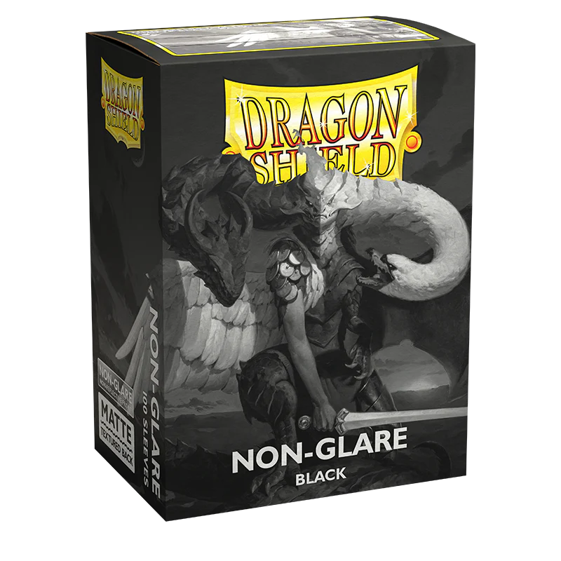 Dragon Shield: Standard 100ct Sleeves - Black (Non-Glare Matte) - Image 2