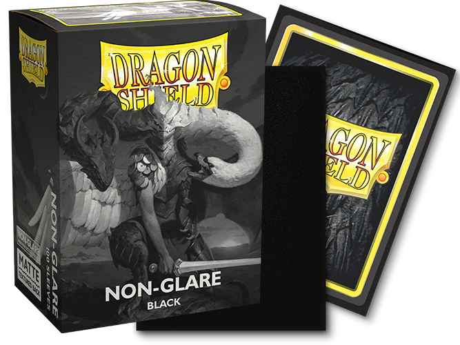 Dragon Shield: Standard 100ct Sleeves - Black (Non-Glare Matte) - Image 3