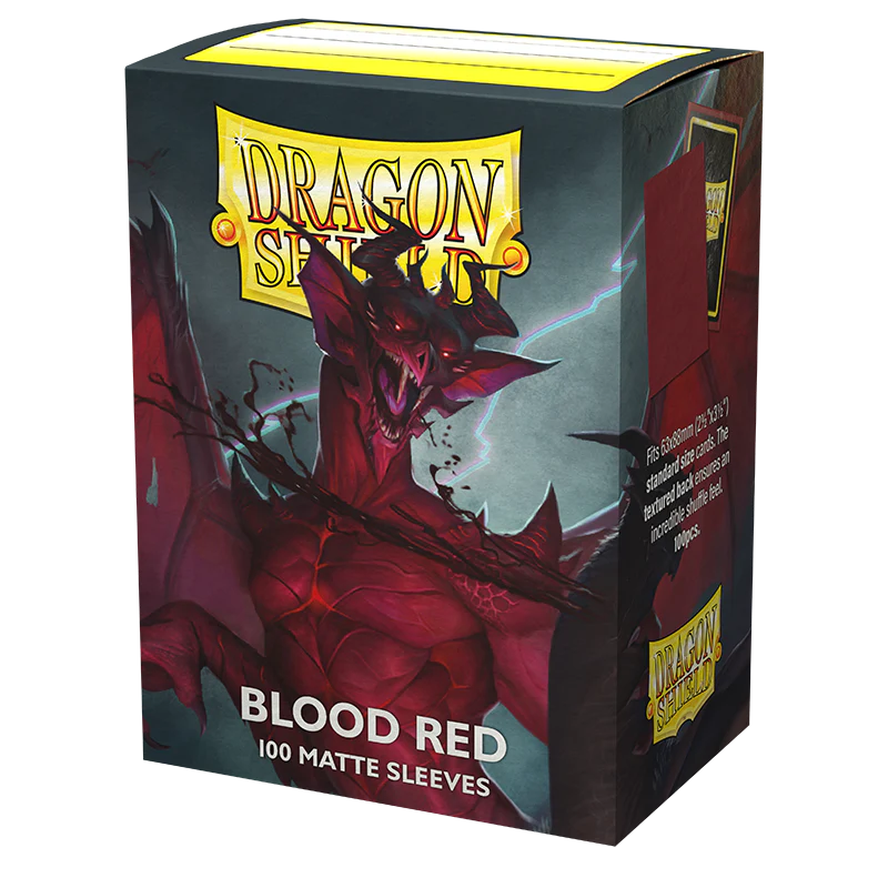 Dragon Shield: Standard 100ct Sleeves - Blood Red (Matte) - Image 2