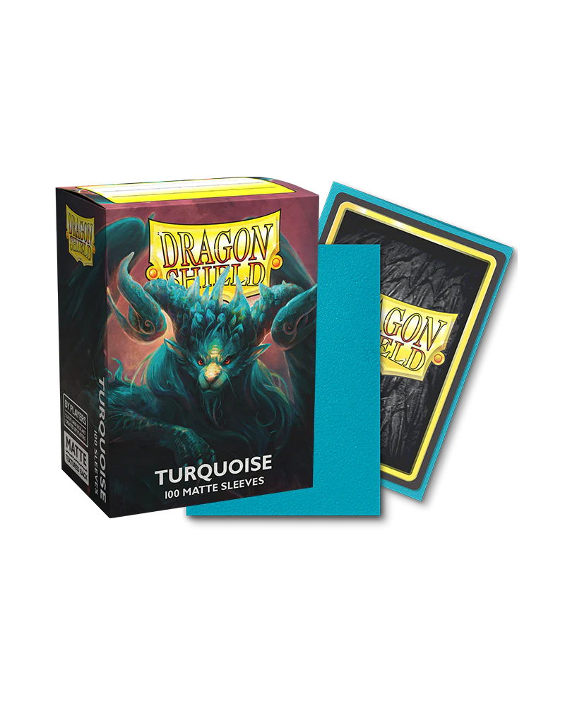 Dragon Shield: Standard 100ct Sleeves - Turquoise (Matte) - Image 4