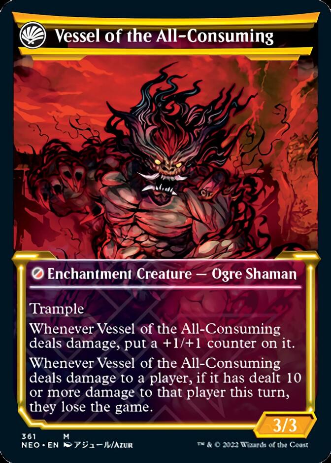 Hidetsugu Consumes All // Vessel of the All-Consuming (Showcase Soft Glow) [Kamigawa: Neon Dynasty] - Image 2