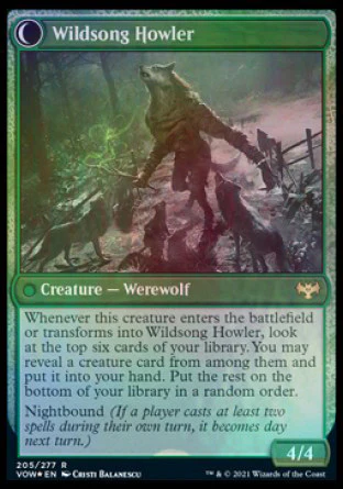 Howlpack Piper // Wildsong Howler [Innistrad: Crimson Vow Prerelease Promos] - Image 2