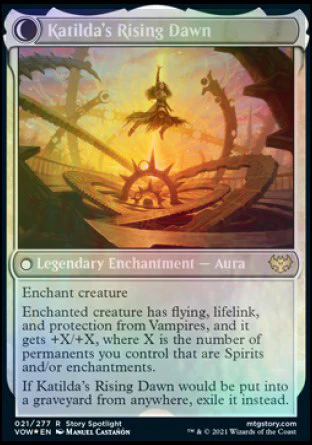 Katilda, Dawnhart Martyr // Katilda's Rising Dawn [Innistrad: Crimson Vow Prerelease Promos] - Image 2