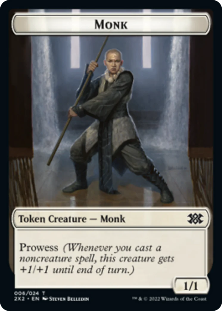 Spider // Monk Double-Sided Token [Double Masters 2022 Tokens] - Image 2