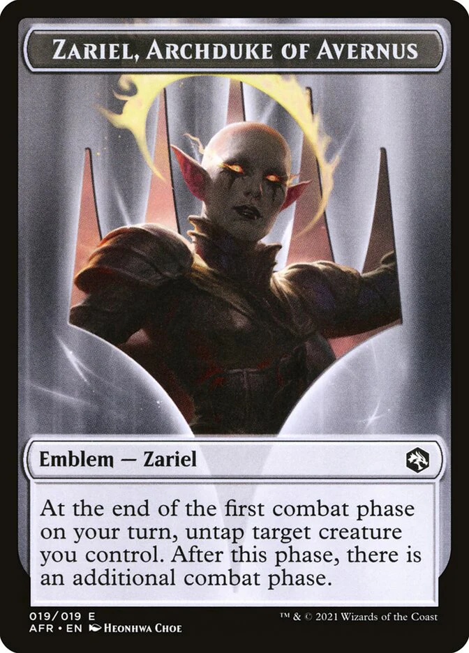 Spider // Zariel, Archduke of Avernus Emblem Double-Sided Token [Dungeons & Dragons: Adventures in the Forgotten Realms Tokens] - Image 2