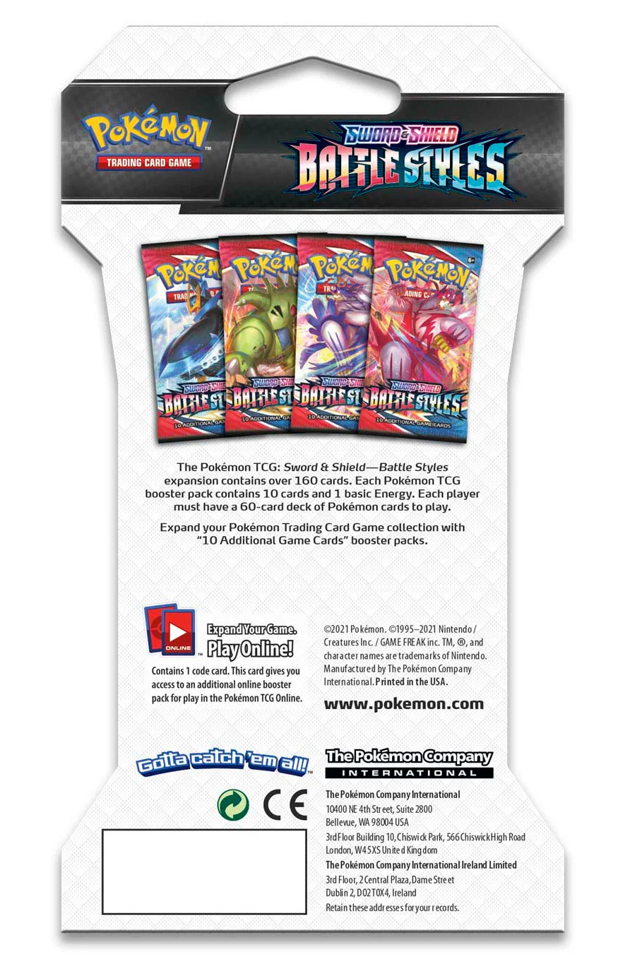 Sword & Shield: Battle Styles - Sleeved Booster Pack (Single Strike Urshifu V) - Image 2