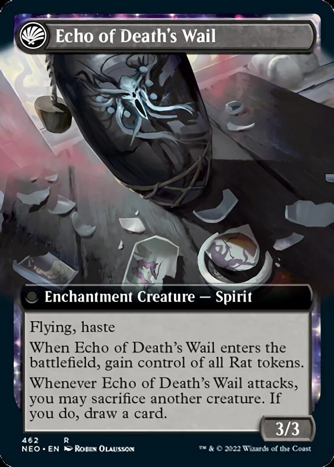 Tribute to Horobi // Echo of Death's Wail (Extended Art) [Kamigawa: Neon Dynasty] - Image 2
