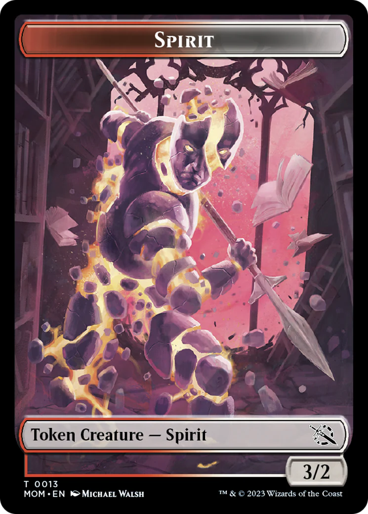 Warrior // Spirit (13) Double-Sided Token [March of the Machine Tokens] - Image 2