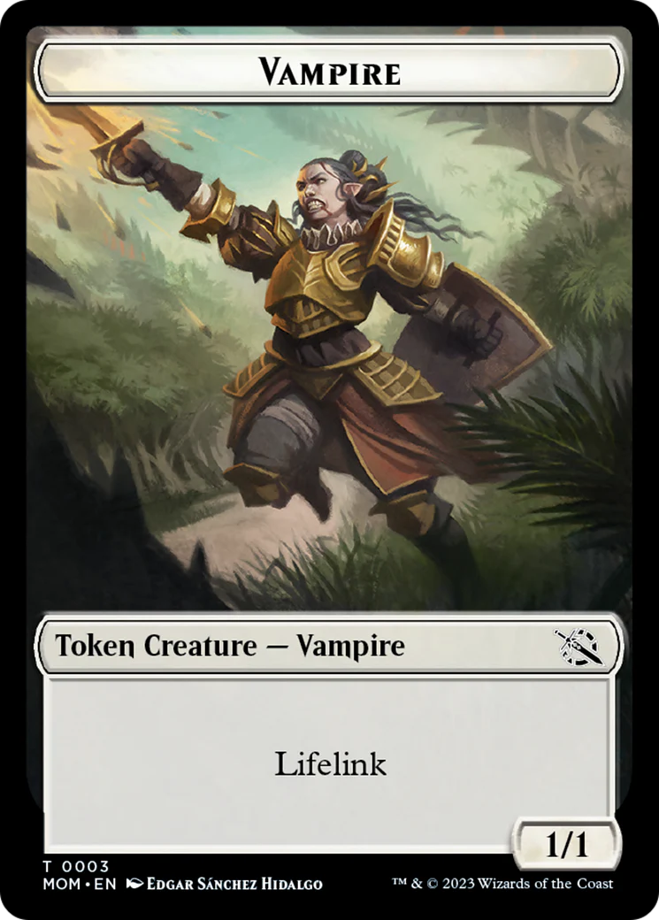 Warrior // Vampire Double-Sided Token [March of the Machine Tokens] - Image 2