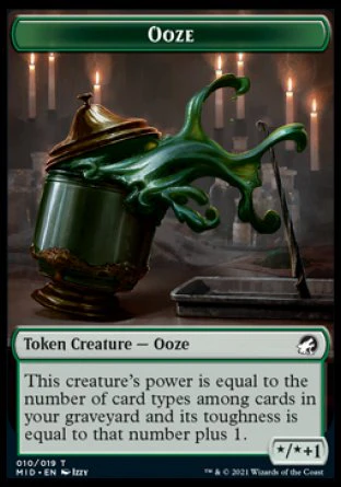 Zombie (005) // Ooze Double-Sided Token [Innistrad: Midnight Hunt Tokens] - Image 2